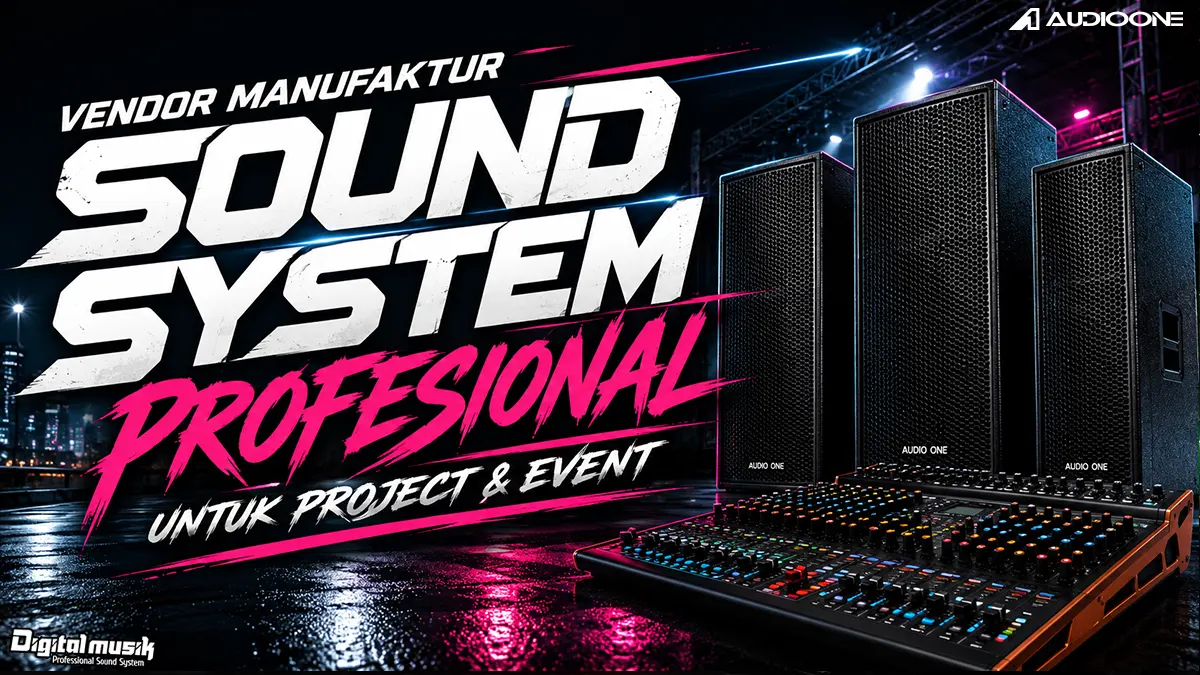 Proses produksi box speaker di workshop manufaktur Digital Musik