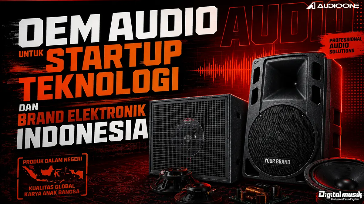 Proses produksi OEM Audio di workshop Digital Musik Indonesia