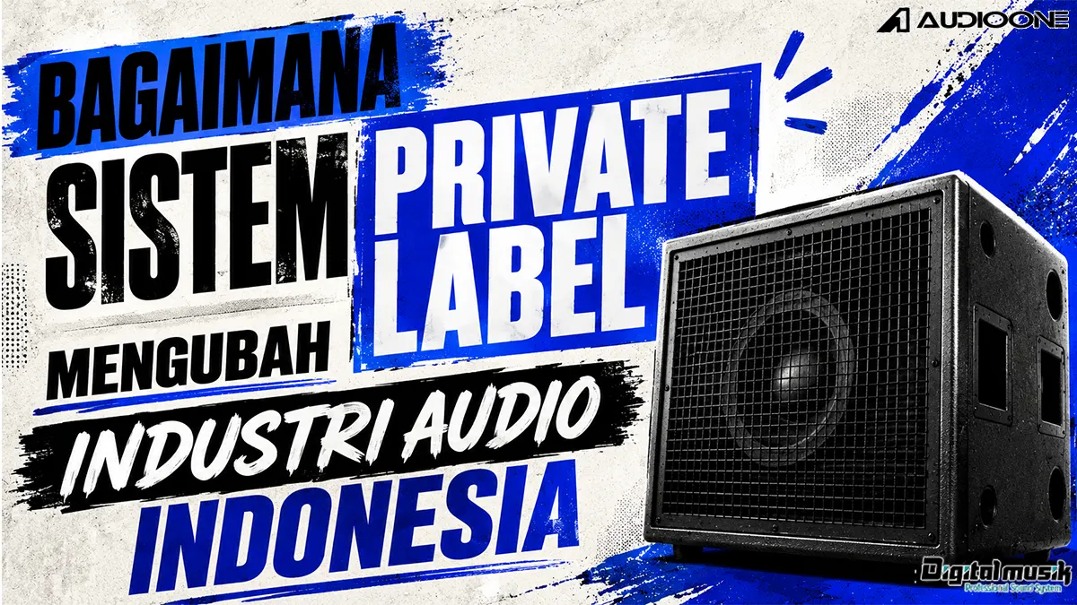 Proses produksi box speaker sistem private label di workshop Digital Musik