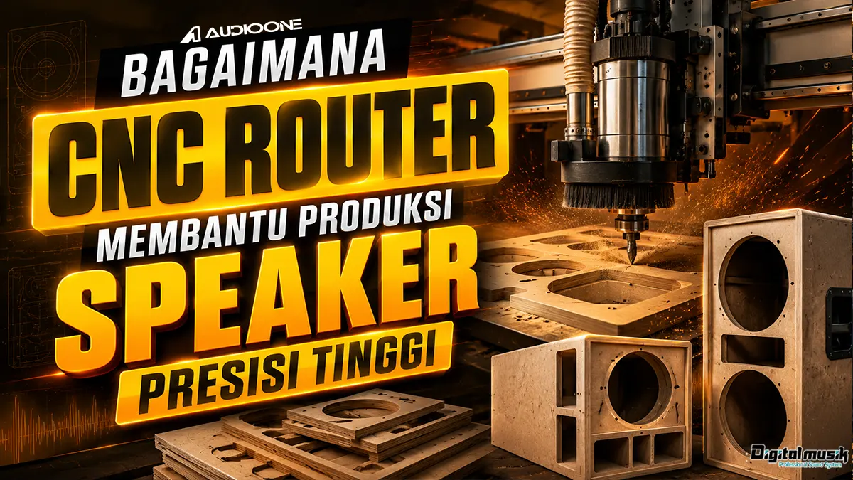 proses produksi box speaker menggunakan mesin cnc router
