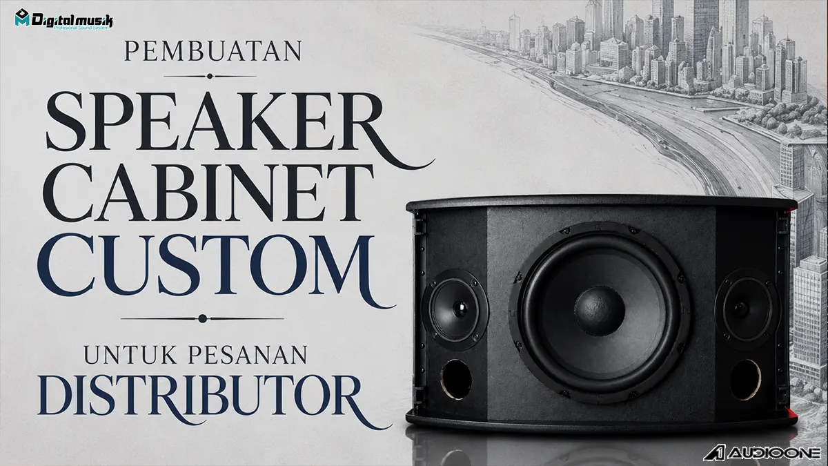 Proses fabrikasi dan pembuatan speaker cabinet custom di workshop Digital Musik
