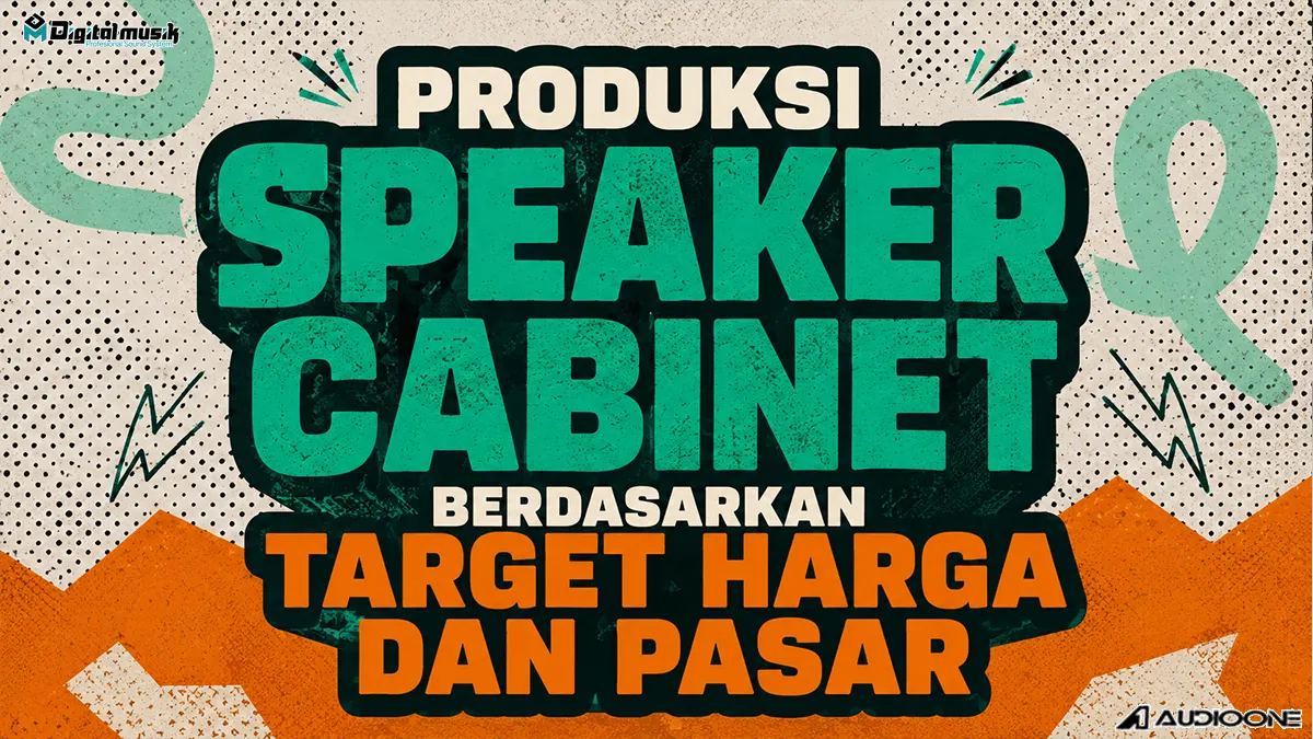 Proses fabrikasi speaker cabinet profesional di workshop Digital Musik