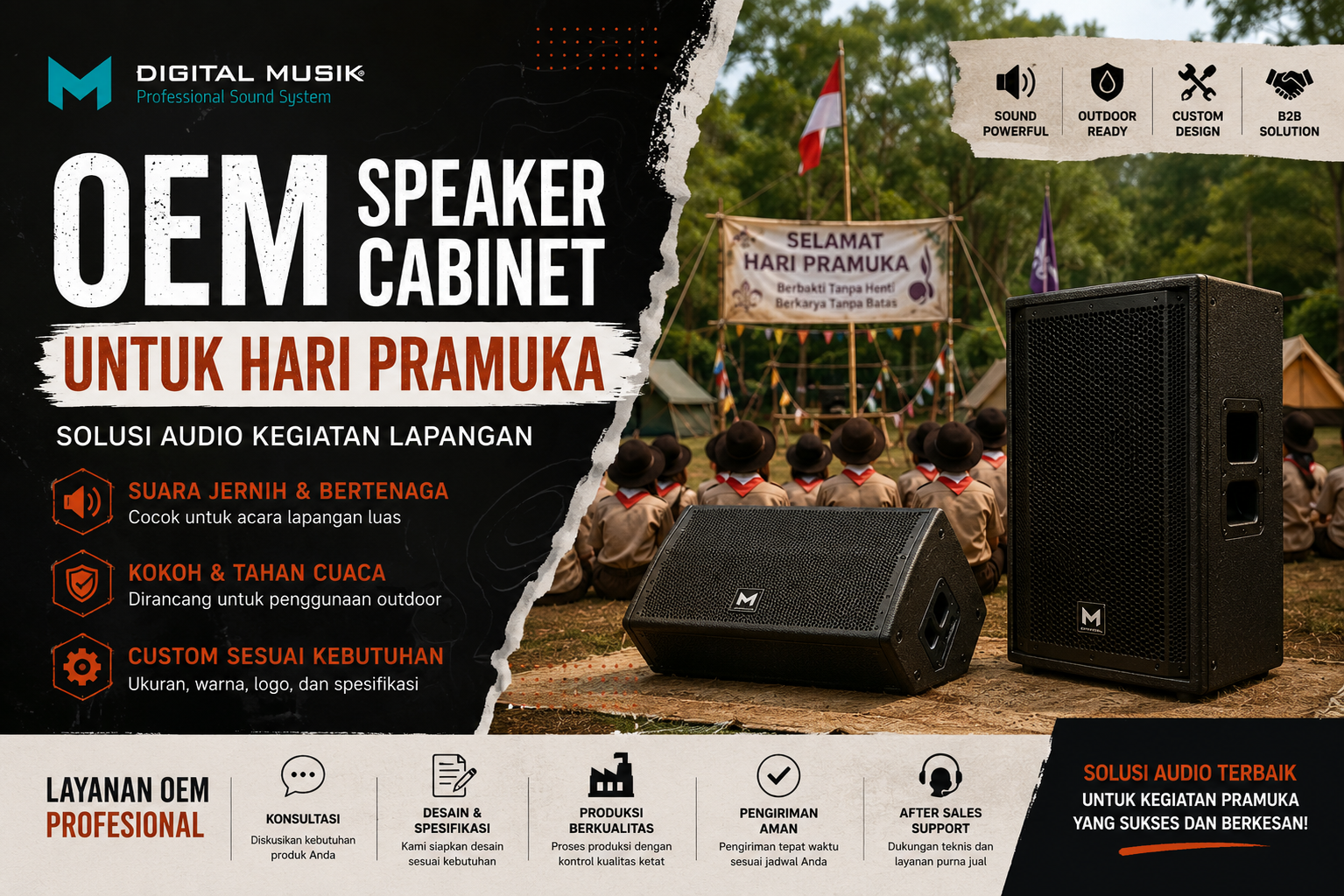 Produksi Box Speaker Custom untuk Perkemahan dan Apel Hari Pramuka: Panduan Buyer