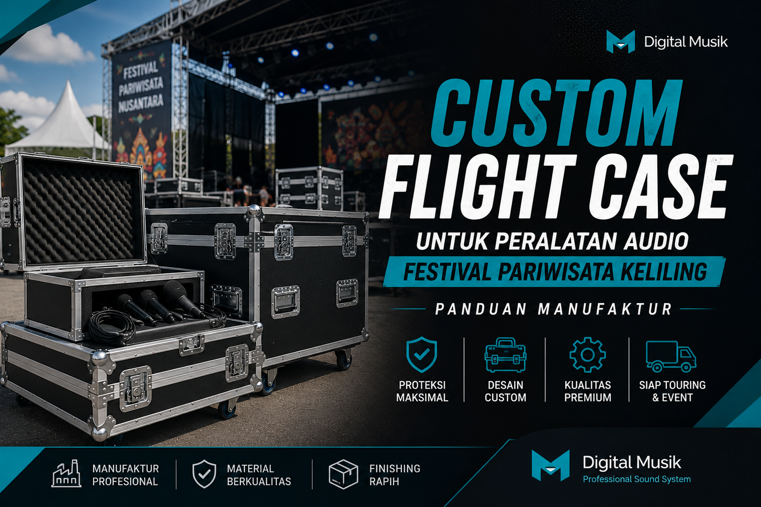 Custom Flight Case untuk Peralatan Audio Festival Pariwisata Keliling: Panduan Manufaktur