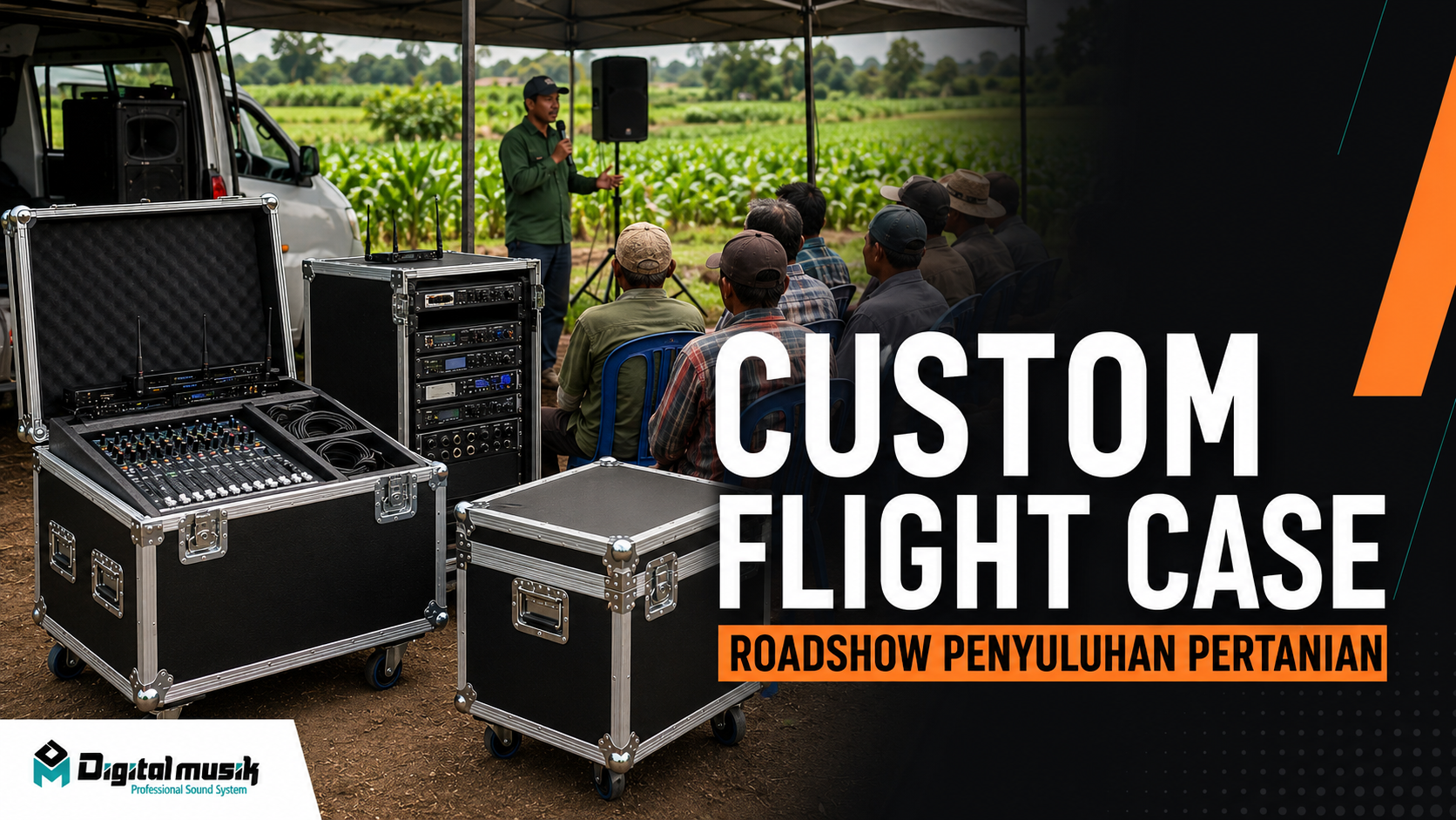 Custom Flight Case untuk Peralatan Audio Roadshow Penyuluhan Pertanian: Panduan Produksi B2B