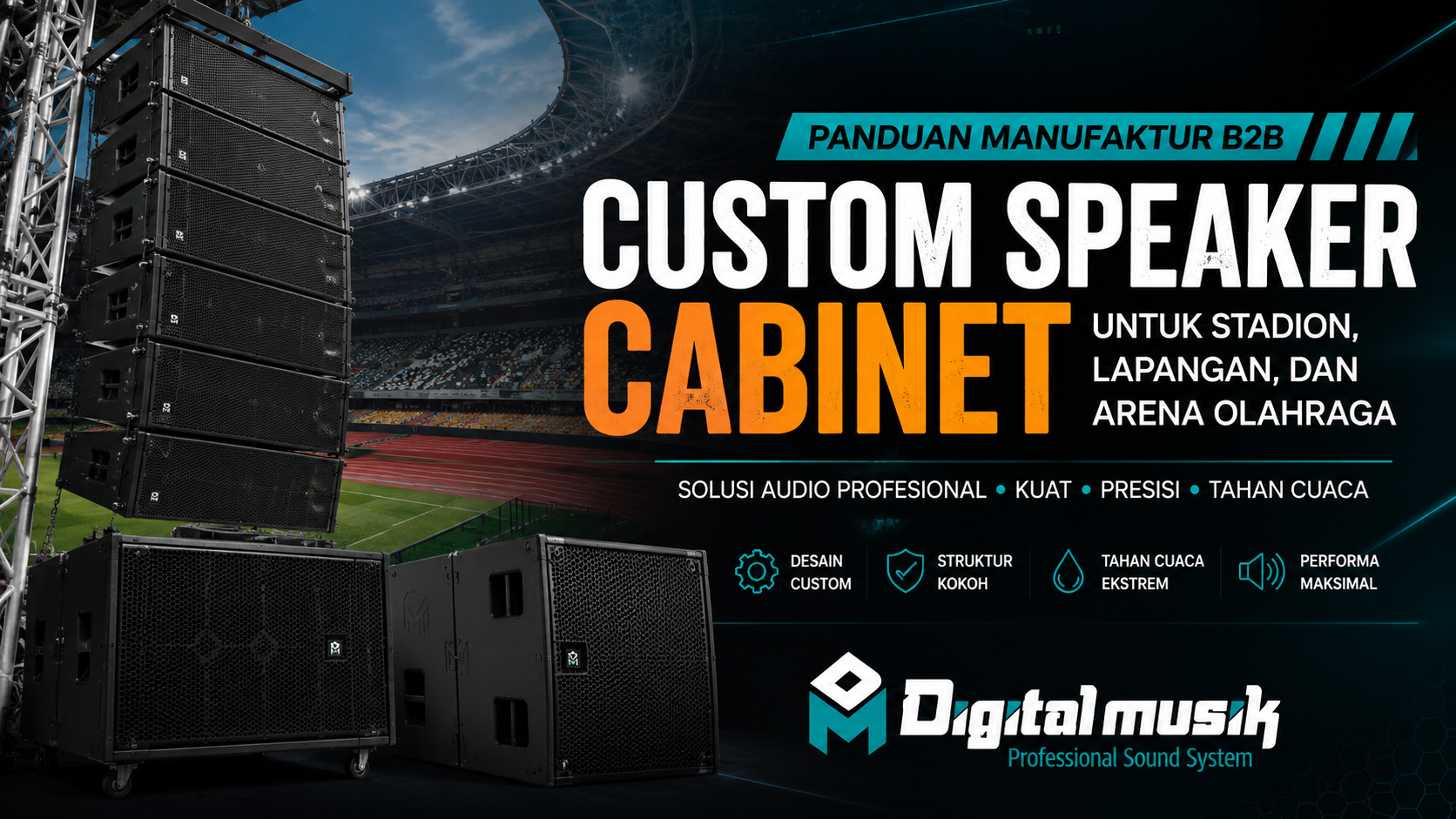 Custom Speaker Cabinet untuk Stadion, Lapangan, dan Arena Olahraga: Panduan Manufaktur B2B