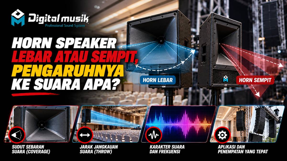Horn Speaker Lebar atau Sempit, Pengaruhnya ke Suara Apa?