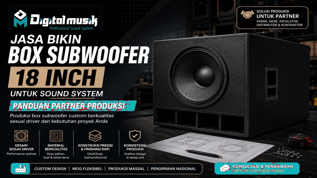 Jasa Bikin Box Subwoofer 18 Inch untuk Sound System: Panduan Partner Produksi