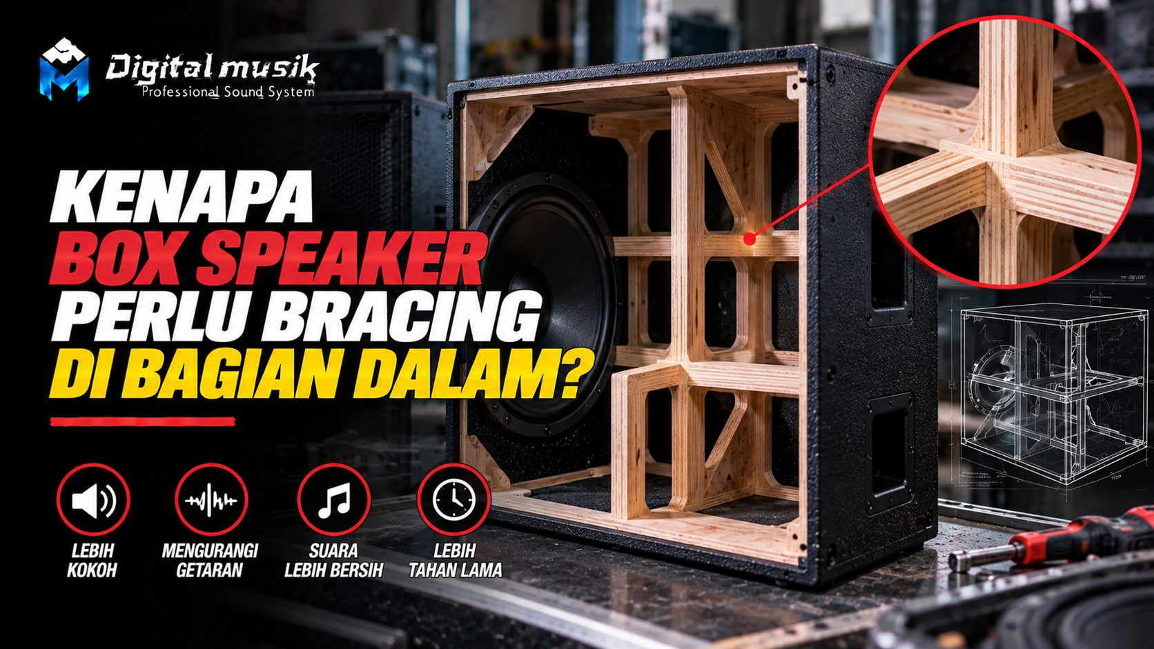 Kenapa Box Speaker Perlu Bracing di Bagian Dalam?