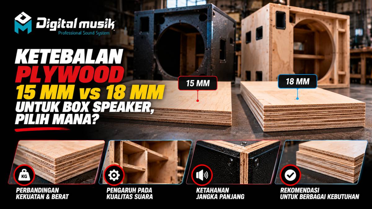 Ketebalan Plywood 15 mm vs 18 mm untuk Box Speaker, Pilih Mana?