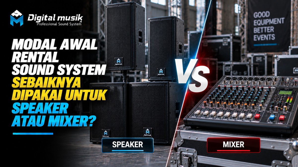 Perbandingan antara speaker dan mixer untuk modal awal rental sound system