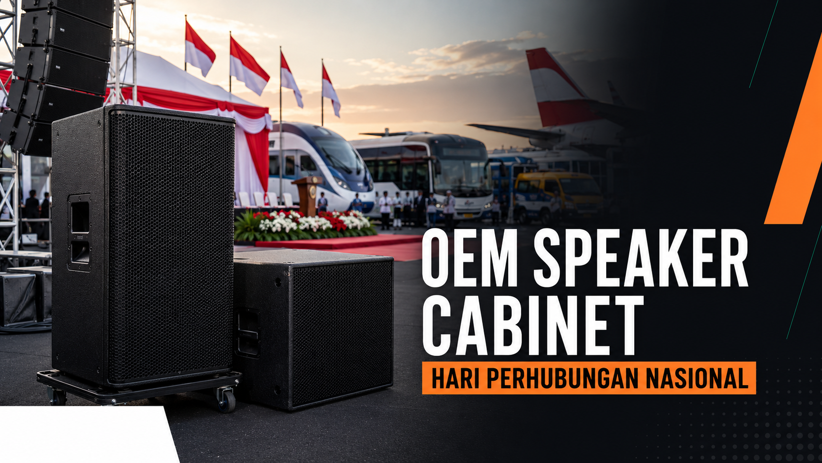 OEM Speaker Cabinet untuk Hari Perhubungan Nasional: Audio Upacara dan Pameran