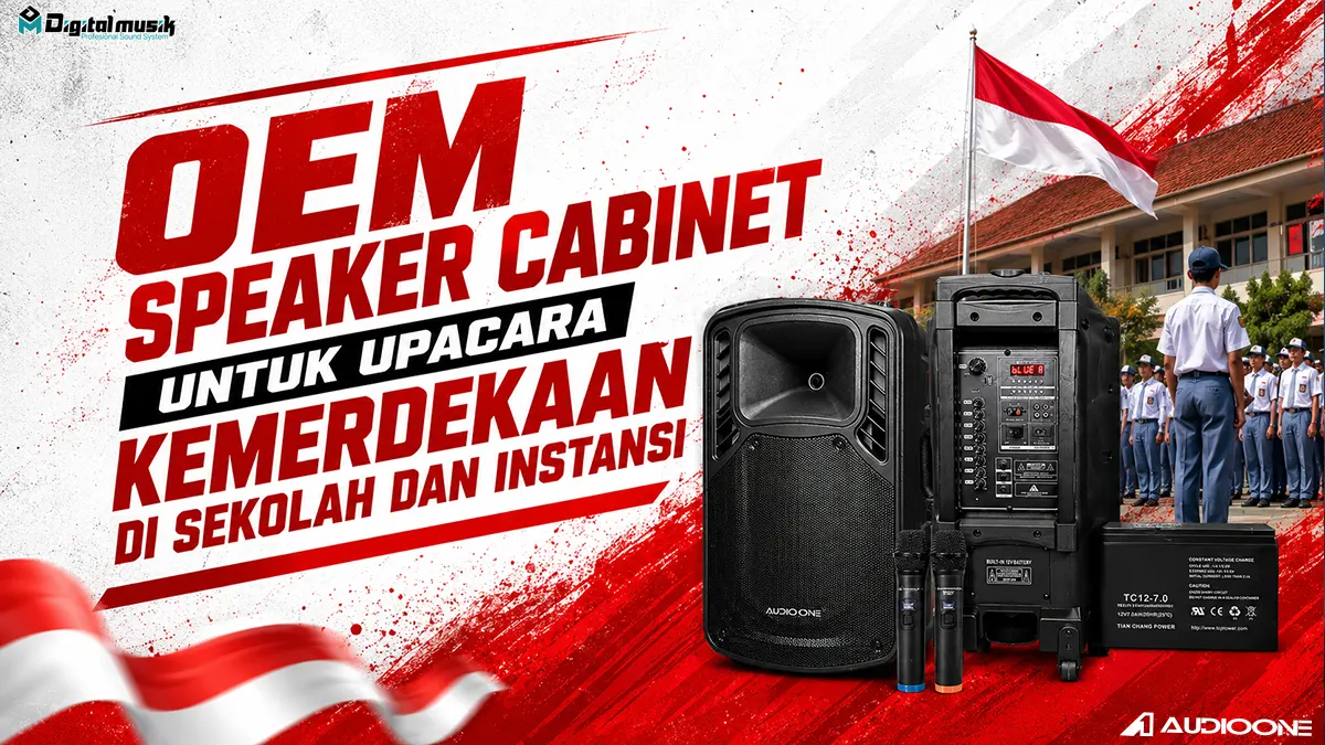 Proses manufaktur OEM speaker cabinet untuk kebutuhan sound system upacara