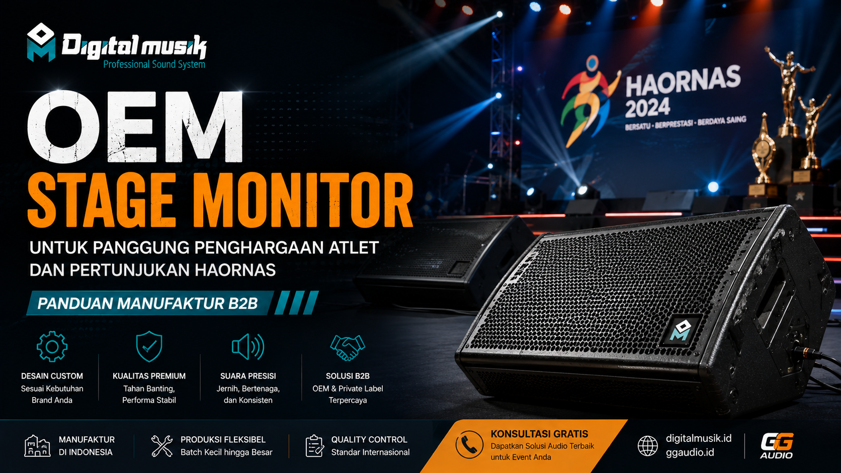 OEM Stage Monitor untuk Panggung Penghargaan Atlet dan Pertunjukan Haornas: Panduan Manufaktur B2B