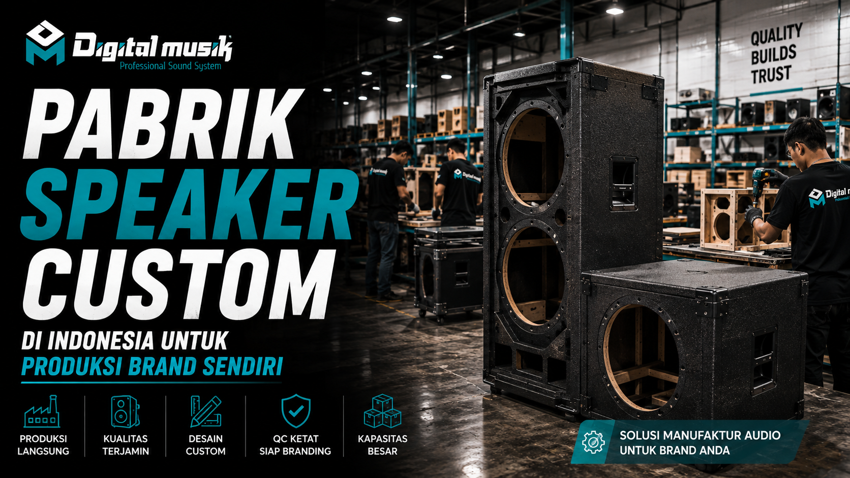 Pabrik Speaker Custom di Indonesia untuk Produksi Brand Sendiri