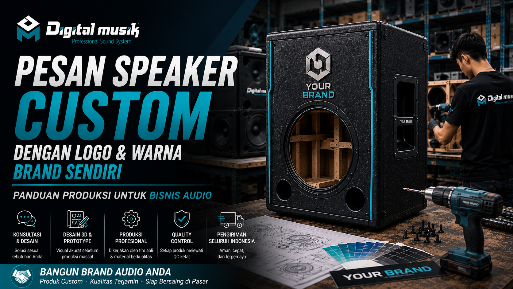 Pesan Speaker Custom dengan Logo dan Warna Brand Sendiri: Panduan Produksi untuk Bisnis Audio