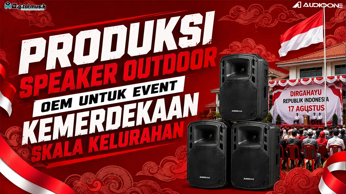 Proses manufaktur speaker outdoor OEM untuk kebutuhan event skala kelurahan