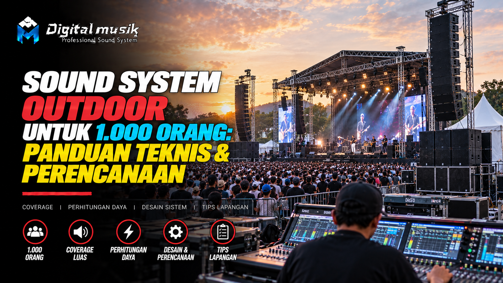 Sound System Outdoor untuk 1.000 Orang: Panduan Teknis & Perencanaan