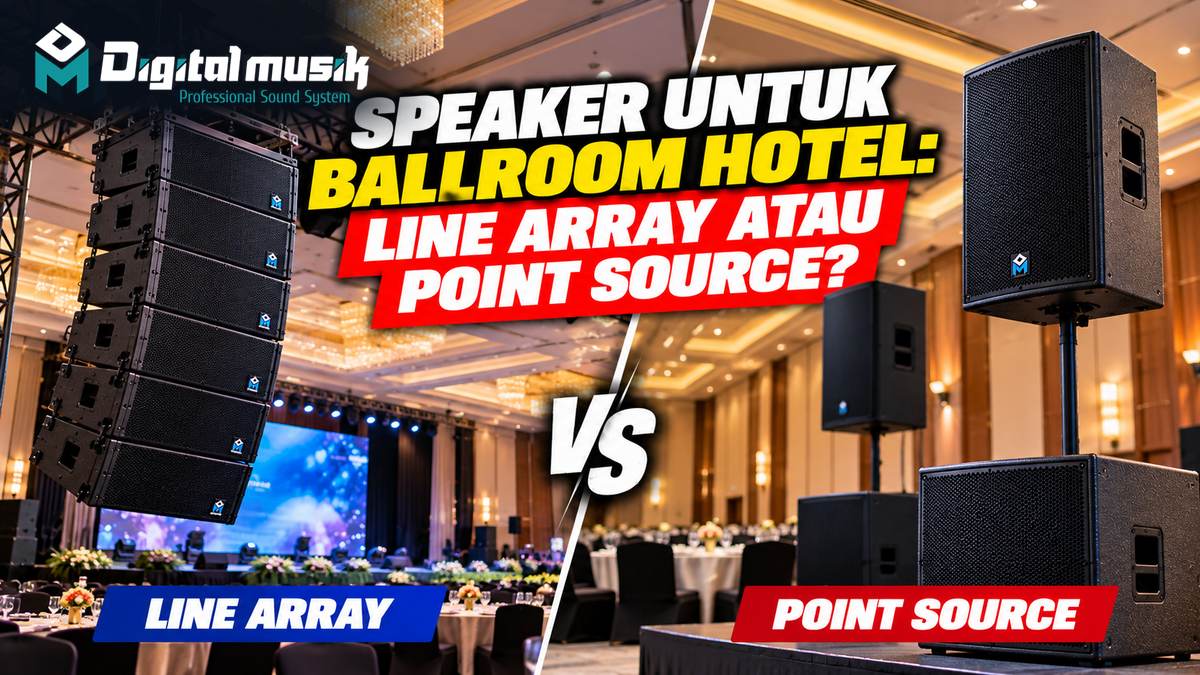 Speaker untuk Ballroom Hotel: Line Array atau Point Source?