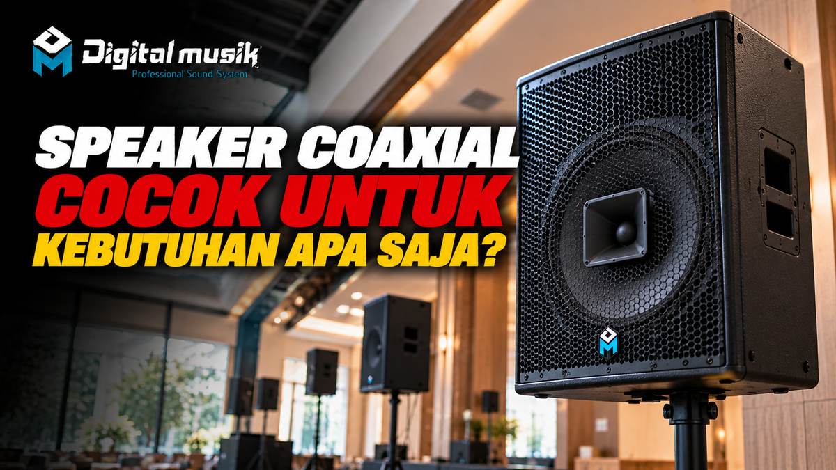 Ilustrasi speaker coaxial dengan tampilan driver HF dan LF terintegrasi