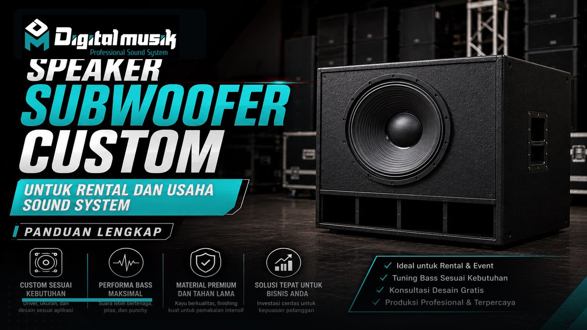 Proses fabrikasi custom speaker cabinet untuk kebutuhan sound system rental
