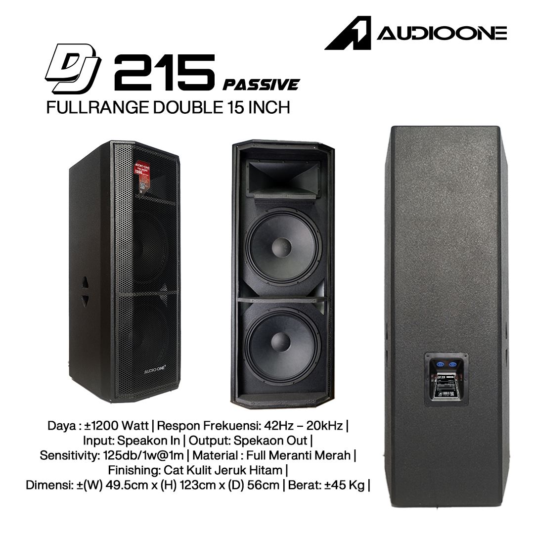 Audio One Speaker DJ-215 Double 15 Inch Pasif 1200Watt