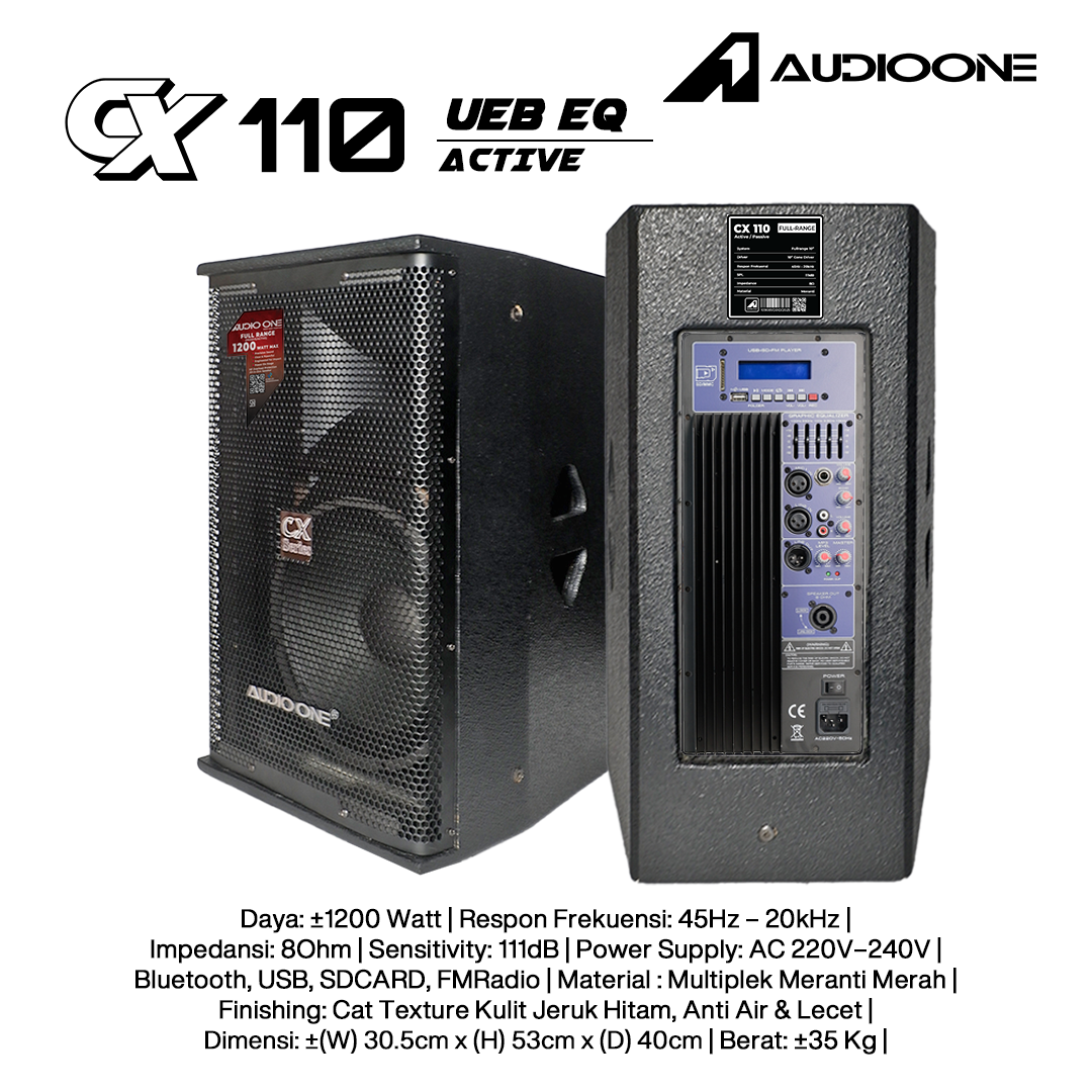 Audio One Speaker CX 10Inch Aktif 1200W CX 115A UEB-EQ