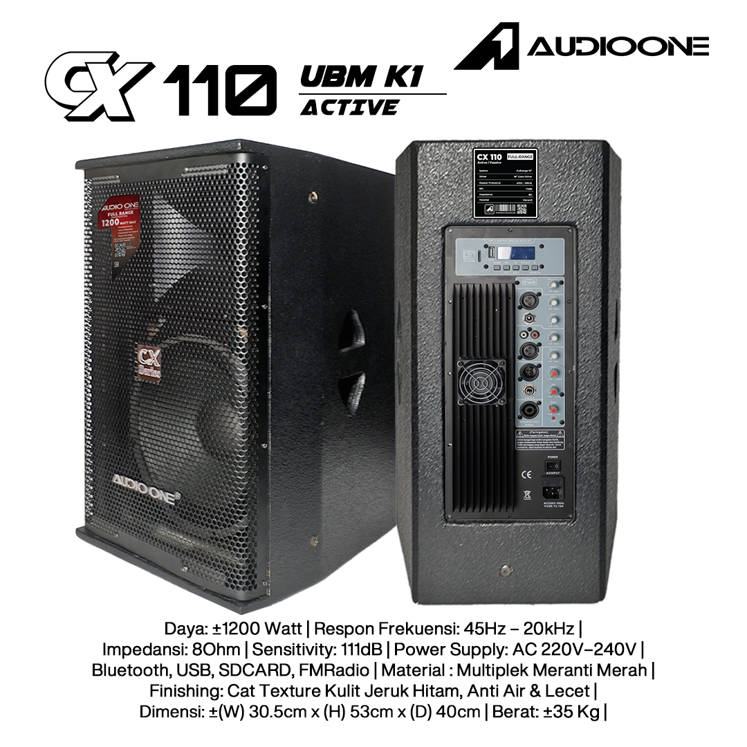 Audio One Speaker CX 10Inch Aktif 1200W CX 115A UBM-K1