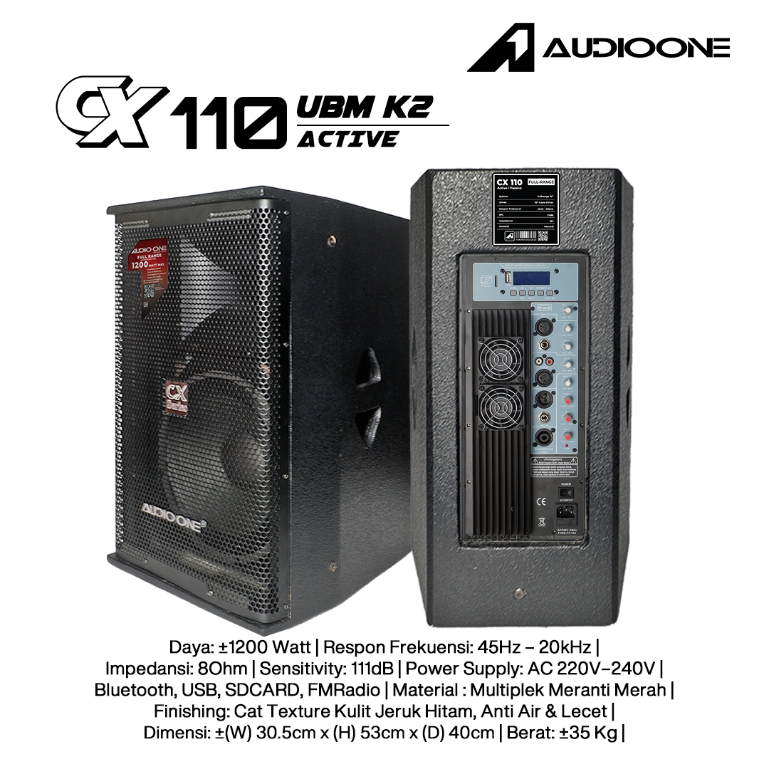 Audio One Speaker CX 10Inch Aktif 1200W CX 110A UBM-K2
