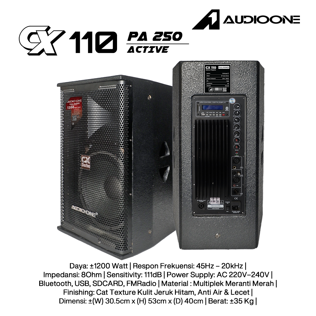 Audio One Speaker CX 10Inch Aktif 1200W CX 110A PA-250