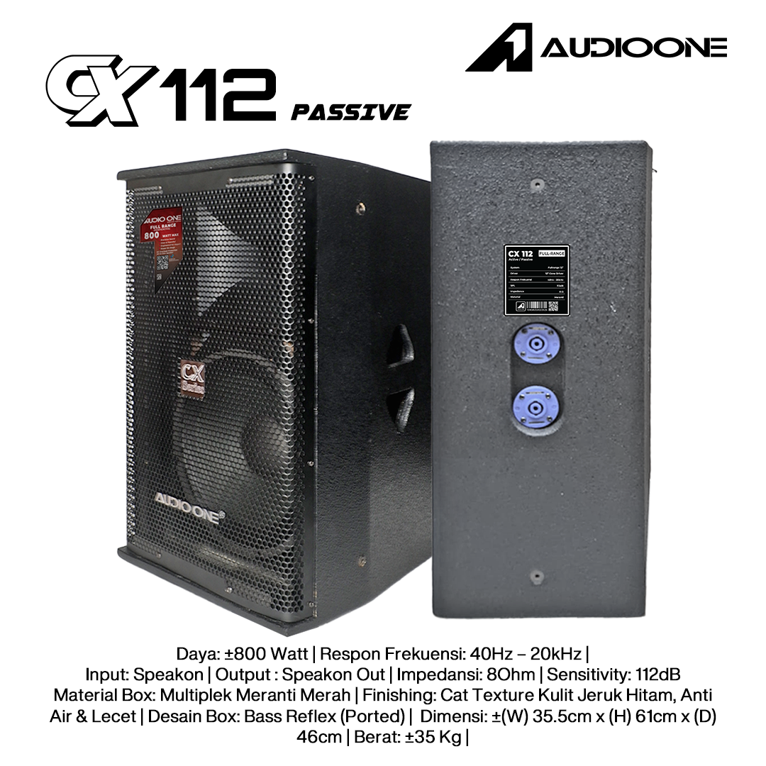Audio One Speaker CX 12Inch Pasif 800W CX 112P