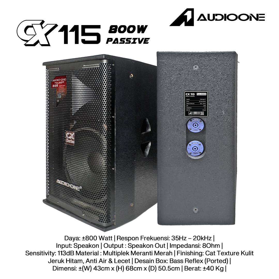 Audio One Speaker CX 15Inch Pasif 800W CX 115P