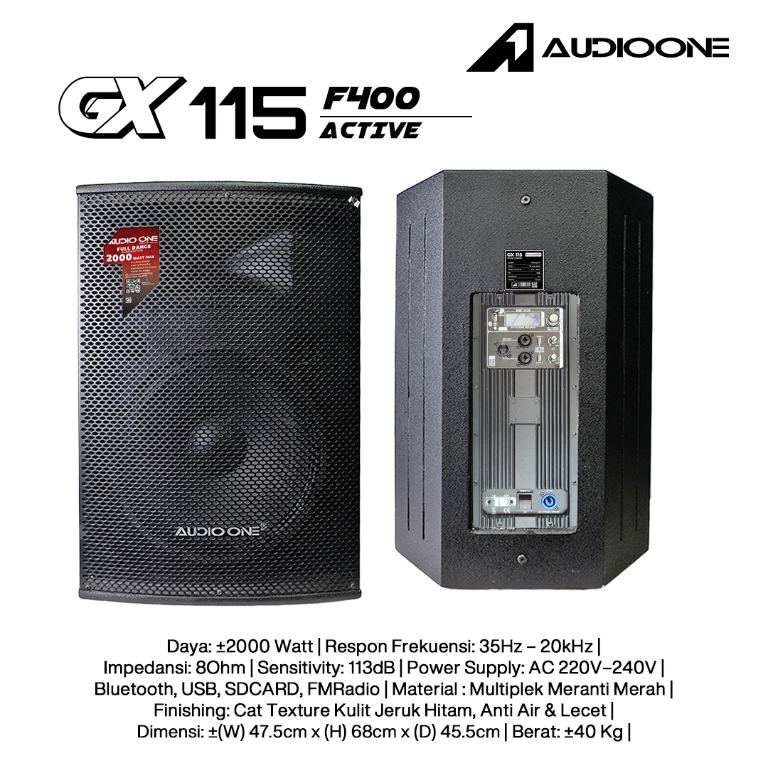 Audio One Speaker GX 15Inch Aktif 2000W DSP F-400 GX 115A