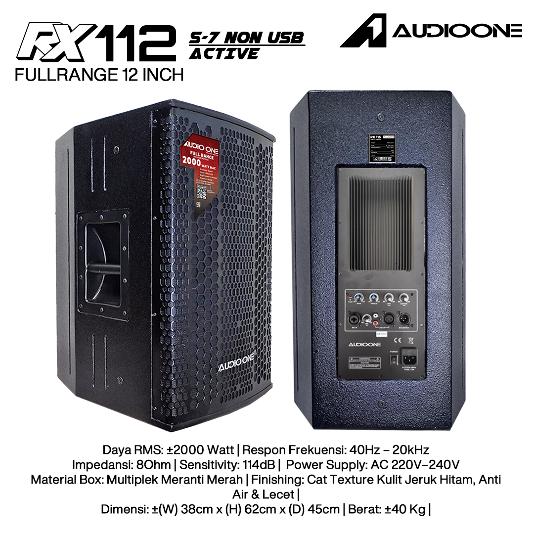 Audio One Speaker RX 12Inch Aktif 2000W S7-NON RX 112A