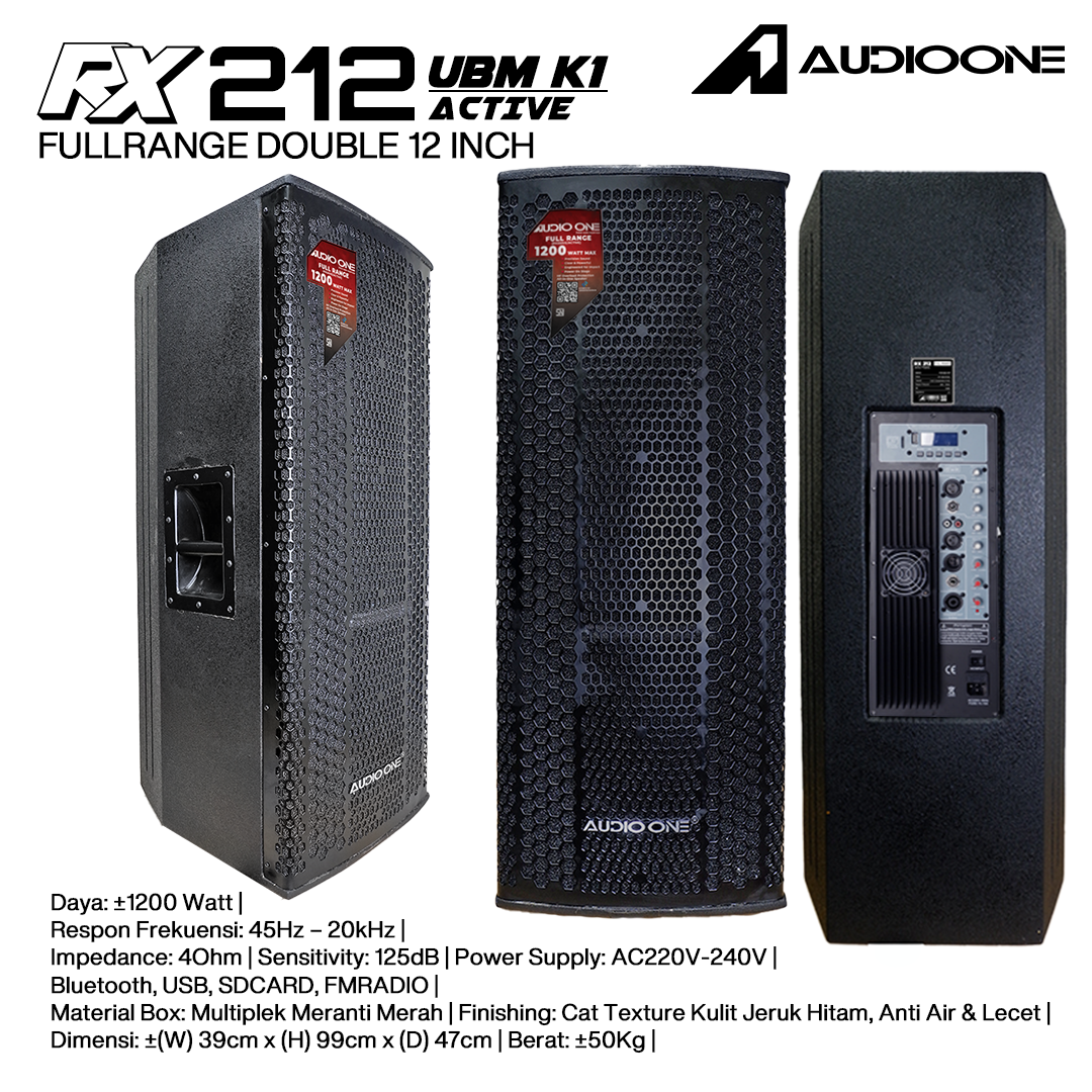 Audio One Speaker Double RX 2x12" Aktif 1200W UBM-K1 RX 212A